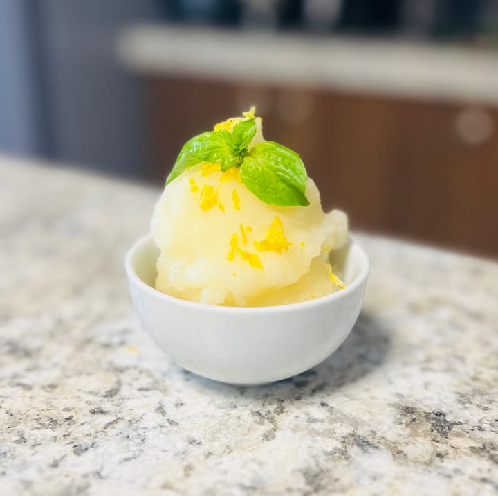 Lemon Basil Sorbet